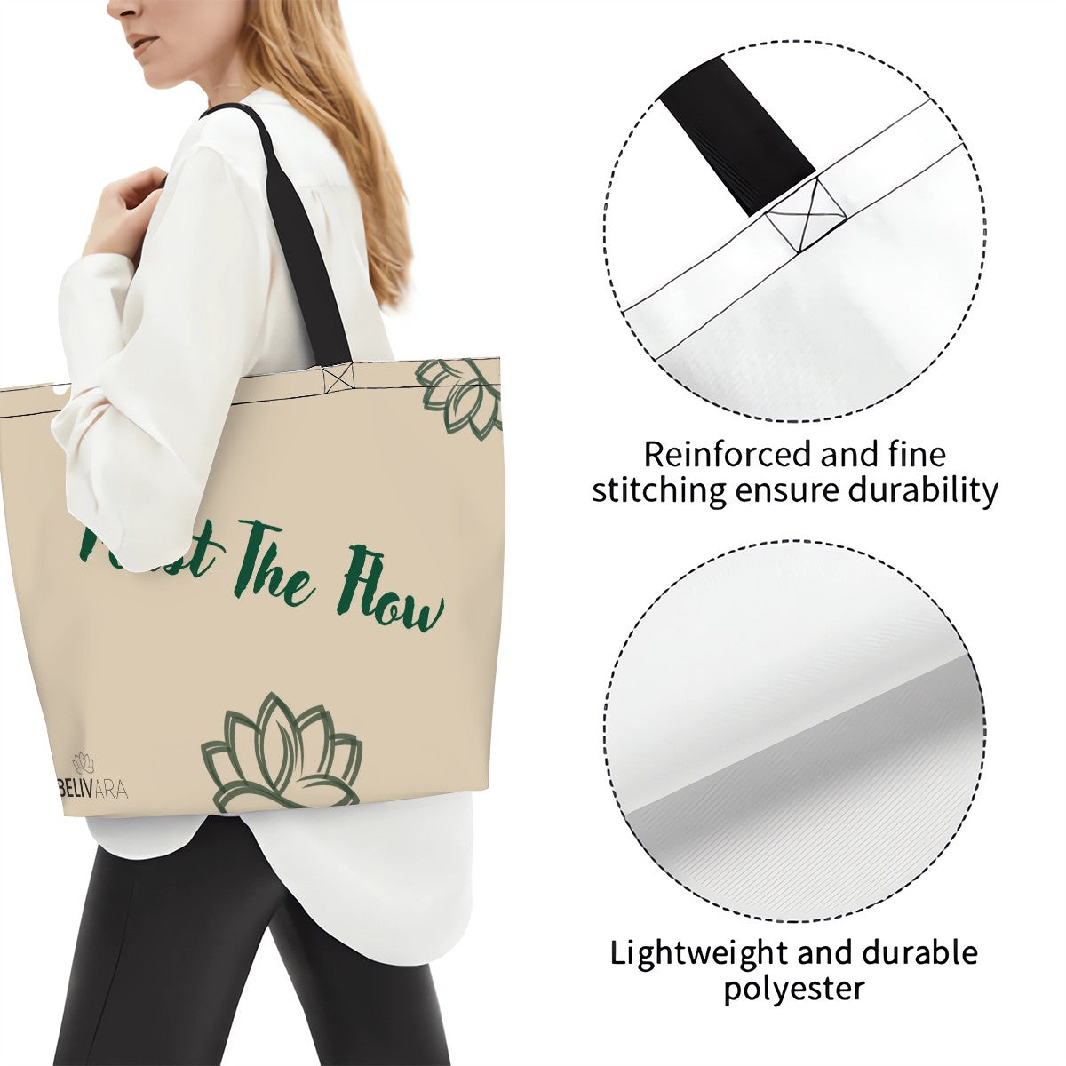Champagne Tote – Sand Harmony (Large)
