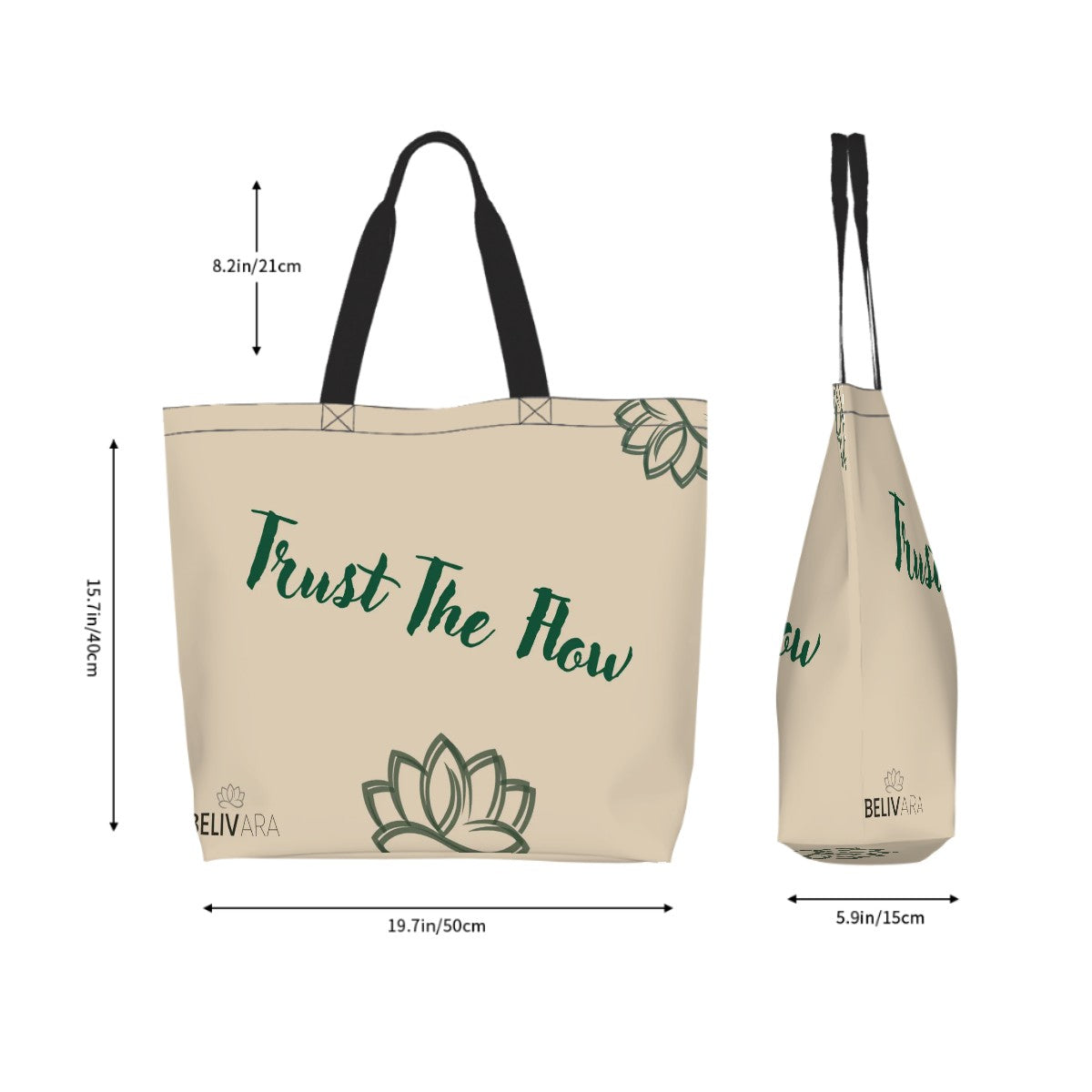 Champagne Tote – Sand Harmony (Large)